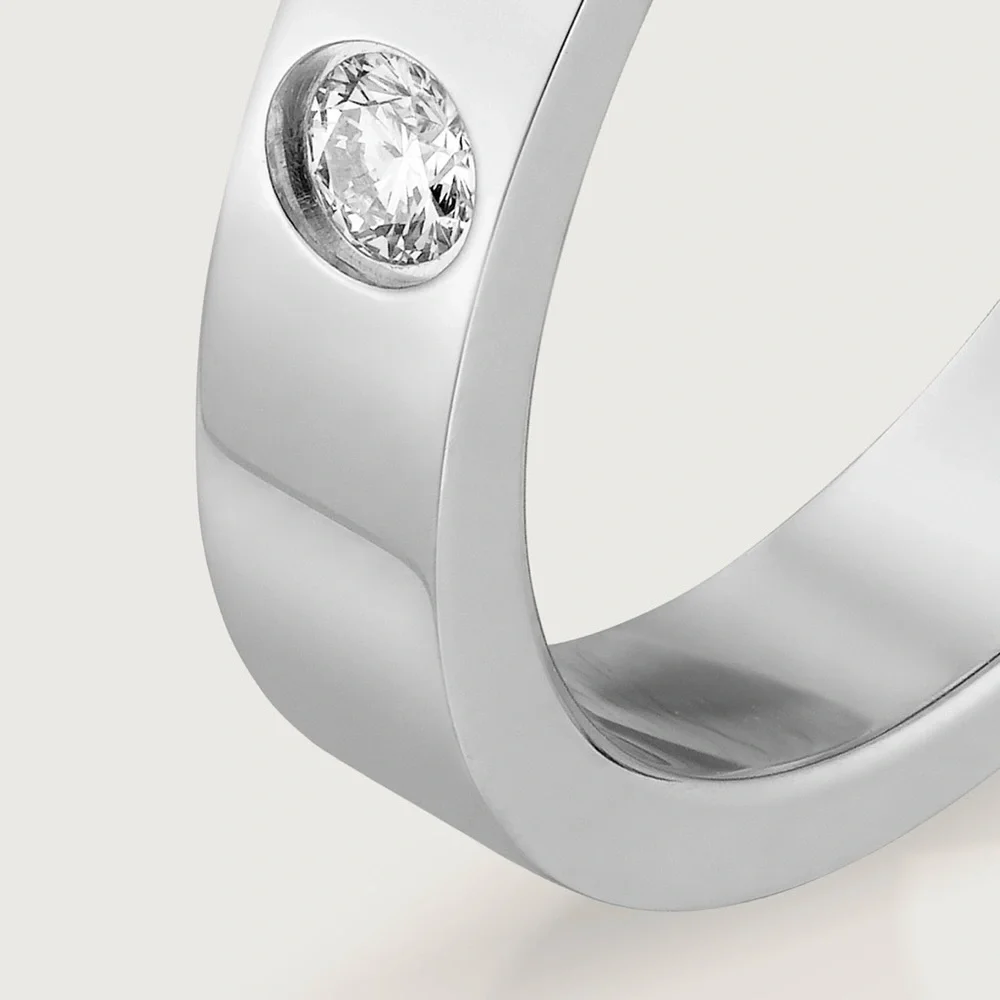 C DE CARTIER PLATINUM RING WITH DIAMOND